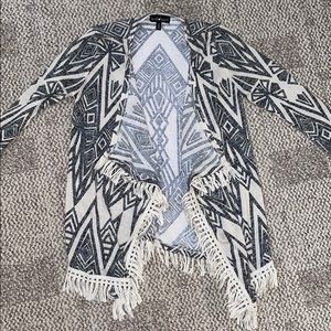 Women’s Derek heart Aztec cardigan small fringe